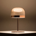 Lampe de table en verre or rose led de luxe moderne pour salon